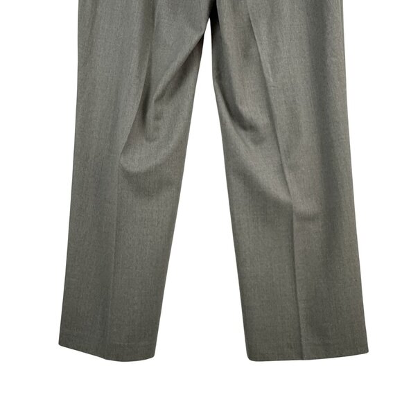 Lauren Ralph Lauren Pants Women's 14W High Rise Gray Trousers Pockets Wool - Picture 6 of 16